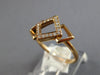 ESTATE .10CT DIAMOND 14KT ROSE GOLD 3D CLASSIC ROUND GEOMETRICAL FUN LOVE RING