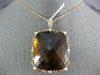 EXTRA LARGE 186.80CT DIAMOND & AAA SMOKY TOPAZ 14KT ROSE GOLD FILIGREE PENDANT