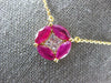 3.8CT DIAMOND & AAA RUBY 14KT YELLOW GOLD PRINCESS MARQUISE BY THE YARD NECKLACE