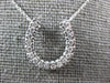 ESTATE LARGE .36CT DIAMOND 14KT WHITE GOLD HORSE SHOE LUCKY FUN PENDANT #26968