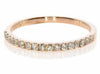 ESTATE .19CT DIAMOND 18KT ROSE GOLD 3D SEMI ETERNITY WEDDING ANNIVERSARY RING