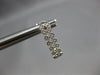ESTATE .09CT DIAMOND 14KT WHITE GOLD CLASSIC 2 ROW UMBRELLA FUN HANGING EARRINGS