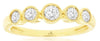 .50CT DIAMOND 14KT YELLOW GOLD 3D 5 STONE FILIGREE GRADUATING ANNIVERSARY RING