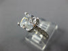 ESTATE WIDE 3.0CT AAA CZ 14K WHITE GOLD 3D CLASSIC CUSHION & ROUND RING #26881