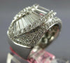 EXTRA LARGE 2.68CT DIAMOND 18KT WHITE GOLD ROUND & BAGUETTE FUN ANNIVERSARY RING