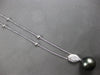 LARGE .37CT DIAMOND & AAA TAHITIAN PEARL 18KT WHITE GOLD MARQUISE LOVE NECKLACE