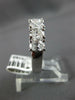WIDE 2.04CT DIAMOND 18K WHITE GOLD OVAL & ROUND 7 STONE WEDDING ANNIVERSARY RING