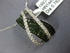 ESTATE .76CT WHITE & GREEN DIAMOND 18KT WHITE GOLD MULTI ROW CRISS CROSS PENDANT
