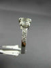 ESTATE 2.16CT DIAMOND 14KT WHITE GOLD 3D OVAL THREE STONE ENGAGEMENT RING #2184