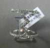 ESTATE WIDE .67CT ROUND DIAMOND 18KT WHITE GOLD 3D ZIG ZAG DOUBLE ROW FUN RING