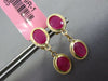 .76CT AAA RUBY 14K YELLOW GOLD DOUBLE OVAL FILIGREE BY THE YARD HANGING EARRINGS
