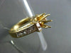 ESTATE 1.26CT BAGUETTE & PRINCESS DIAMOND 14K Y SEMI MOUNT ENGAGEMENT RING #1544