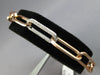 WIDE & LONG 1.68CT DIAMOND 14KT ROSE GOLD 3D CLASSIC OVAL LINK TENNIS BRACELET