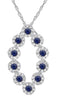 .82CT DIAMOND & AAA SAPPHIRE 14KT WHITE GOLD 3D OPEN MARQUISE SHAPE FUN PENDANT