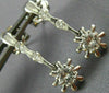 ESTATE .52CT DIAMOND 14K WHITE GOLD 3D DANGLE STUD STAR HANGING EARRINGS #15423