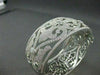 ANTIQUE LARGE FLEUR DE LIS 8.04CT DIAMOND 18KT W GOLD BANGLE BRACELET#G00124