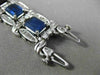 ESTATE EXTRA LARGE 32.53CT DIAMOND & AAA SAPPHIRE 14K WHITE GOLD TENNIS BRACELET