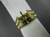 ESTATE .68CT DIAMOND 18KT YELLOW GOLD 3D 2 ROW SEMI MOUNT ENGAGEMENT RING #21108
