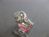 1.22CT DIAMOND 18K WHITE GOLD 3D SOLITAIRE HALO FILIGREE 3 STONE ENGAGEMENT RING