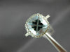 ESTATE LARGE 2.50CT DIAMOND & AAA AQUAMARINE 14KT WHITE GOLD 3D ENGAGEMENT RING
