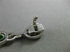 ESTATE WIDE 7.06CT DIAMOND & AAA EMERALD 14KT WHITE GOLD 3D HALO TENNIS BRACELET