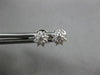 ESTATE .36CT DIAMOND 18KT WHITE GOLD 3D CLASSIC FLOWER STAR STUD EARRINGS