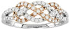 ESTATE .33CT DIAMOND 14KT WHITE & ROSE GOLD ROUND 3D CLASSIC INFINITY LOVE RING