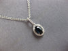 ESTATE .8CT DIAMOND & AAA SAPPHIRE 14KT WHITE GOLD 3D OVAL & ROUND PENDANT 28160