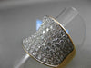ESTATE MASSIVE 2.74CT DIAMOND 18KT YELLOW GOLD MULTI ROW 3D HEART FUN RING