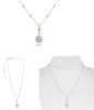 1.06CT WHITE & FANCY YELLOW DIAMOND 18KT 2 TONE GOLD OVAL & ROUND LOVE NECKLACE