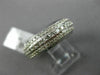 ESTATE WIDE .75CT DIAMOND 14K WHITE GOLD 3D 3 ROW SEMI ETERNITY ANNIVERSARY RING