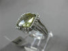 ESTATE 3.25CT DIAMOND & YELLOW TOPAZ 14K WHITE GOLD HALO FRIENDSHIP PROMISE RING