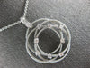 ESTATE LARGE .40CT DIAMOND 18KT WHITE GOLD CIRCULAR FLOWER ETOILE MESH PENDANT