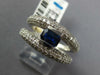 WIDE 2.1CT DIAMOND & AAA SAPPHIRE 14KT WHITE GOLD 3D EMERALD CUT ENGAGEMENT RING