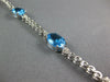 8.14CT DIAMOND & AAA BLUE TOPAZ 14KT WHITE GOLD 3D OVAL & ROUND TENNIS BRACELET