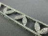 ESTATE WIDE 1.60CT ROUND DIAMOND 14KT WHITE GOLD 3D MULTI LEAF TENNIS BRACELET