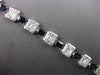LARGE 17.16CT DIAMOND & AAA SAPPHIRE 18KT WHITE GOLD MULTI SHAPE TENNIS BRACELET