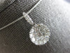 LARGE 1.05CT DIAMOND 18KT WHITE GOLD 3D INVISIBLE CIRCULAR FUN FLOATING PENDANT