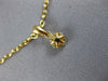 ESTATE .19CT DIAMOND 18KT YELLOW GOLD 3D CLASSIC CLUSTER FLOWER LOVE PENDANT