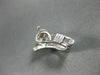 ESTATE .36CT DIAMOND 18KT WHITE GOLD FLOWER CLUSTER HUGGIE POST EARRINGS #21306