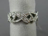 ESTATE .55CT DIAMOND 14K WHITE GOLD 3D FLOWER FILIGREE ETERNITY ANNIVERSARY RING