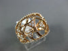 ESTATE WIDE .55CT DIAMOND 18KT ROSE GOLD 3D OPEN FILIGREE STAR FUN RING