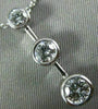 ESTATE .68CT DIAMOND 14K WHITE GOLD 3D 3 STONE PAST PRESENT FUTURE PENDANT #9508