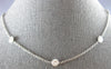ESTATE 1.64CT DIAMOND 14KT WHITE GOLD 5 STONE DIAMOND BY THE YARD NECKLACE #380