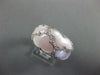 WIDE .18CT DIAMOND & AAA MOTHER OF PEARL 14K WHITE GOLD 3D MULTI HEART LOVE RING