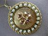 ANTIQUE .36CT AMETHYST & SOUTH SEA PEARL 14KT WHITE GOLD 3D FLOWER PENDANT 25604