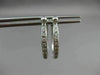 ESTATE .45CT DIAMOND 14K WHITE GOLD DOUBLE SIDED HUGGIE HOOP EARRINGS  #22504