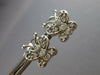 ESTATE .44CT DIAMOND 14KT WHITE GOLD 3D CLASSIC BUTTERFLY LOVE CLIP ON EARRINGS