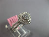 .95CT DIAMOND 18KT WHITE GOLD 3D HEART SHAPE & ROUND DOUBLE HALO ENGAGEMENT RING