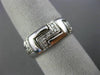 ESTATE WIDE .40CT DIAMOND 14KT WHITE GOLD 3D ZIG ZAG ETERNITY ANNIVERSARY RING